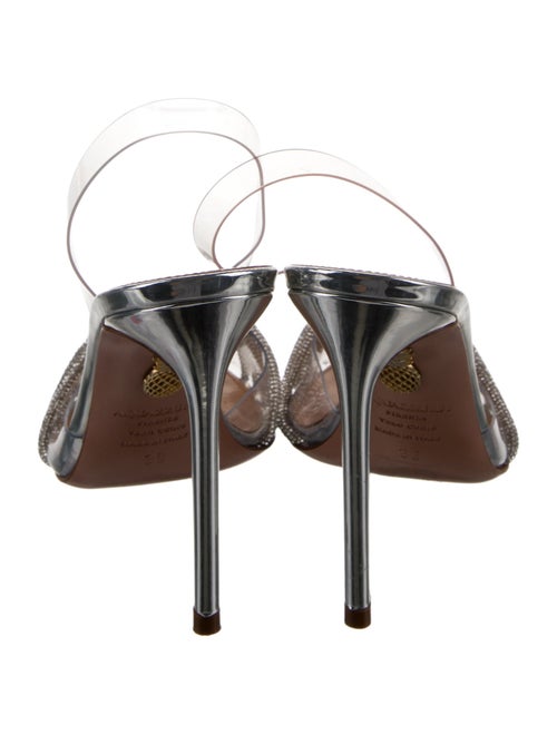 Aquazzura PVC Crystal Embellishments Slingback Pumps