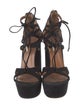 Aquazzura Suede Cutout Accent Sandals
