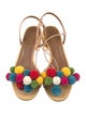 Aquazzura Canvas Colorblock Pattern Sandals