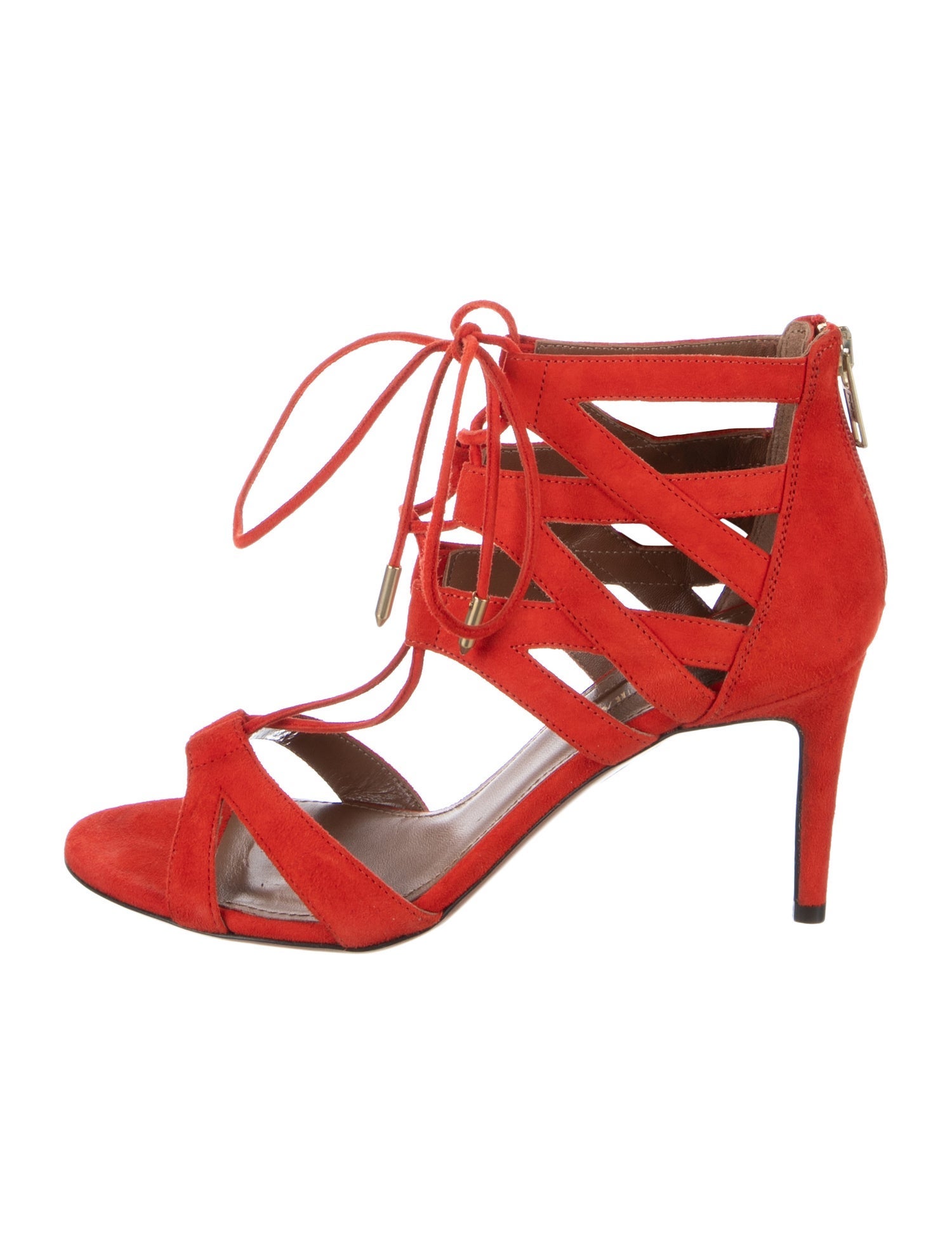 Aquazzura Suede T-Strap Pumps