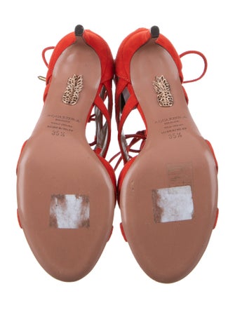 Aquazzura Suede T-Strap Pumps