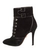 Aquazzura Velvet Lace-Up Boots