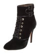Aquazzura Velvet Lace-Up Boots