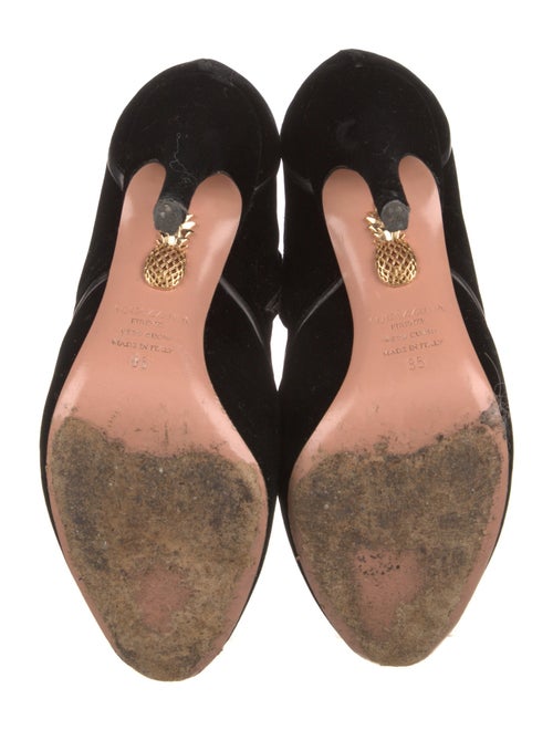 Aquazzura Velvet Lace-Up Boots
