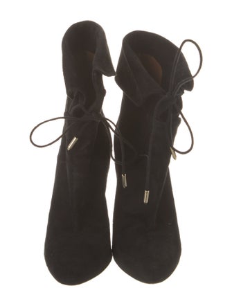 Aquazzura Suede Lace-Up Boots