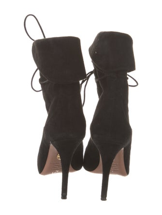 Aquazzura Suede Lace-Up Boots