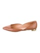 Aquazzura Leather Grosgrain Trim Ballet Flats