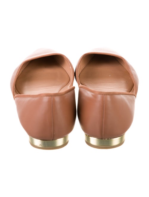 Aquazzura Leather Grosgrain Trim Ballet Flats