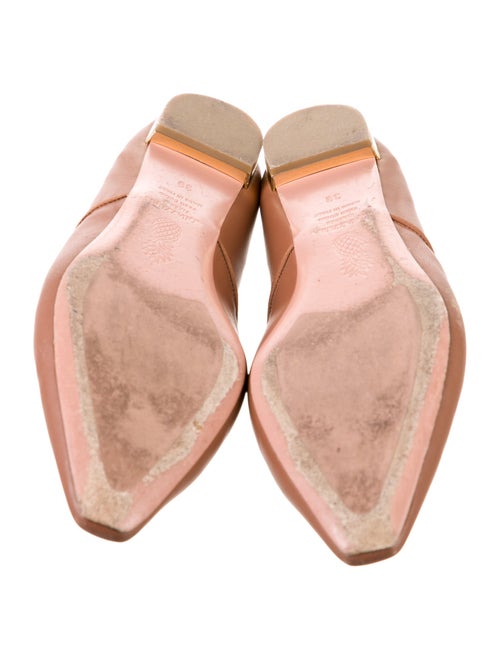 Aquazzura Leather Grosgrain Trim Ballet Flats