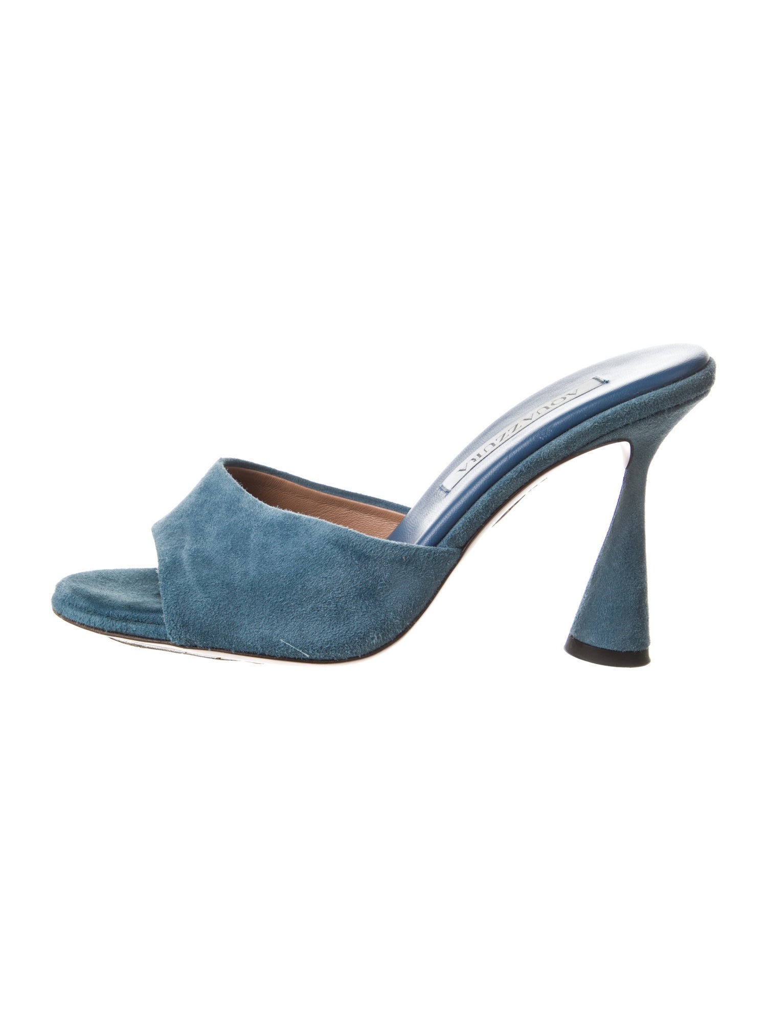 Aquazzura Suede Slides