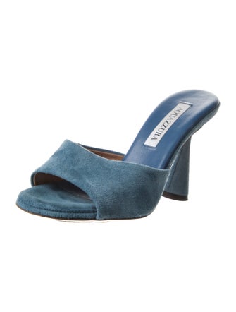 Aquazzura Suede Slides