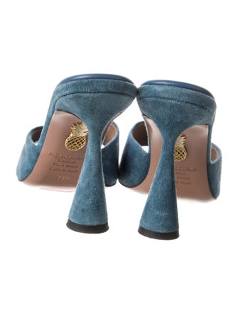 Aquazzura Suede Slides