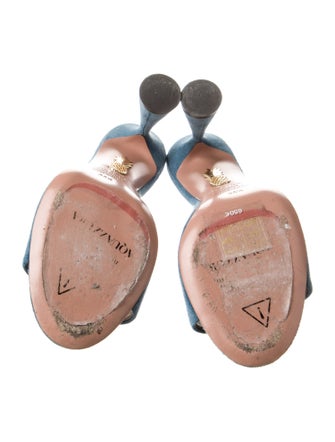 Aquazzura Suede Slides
