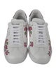 Aquazzura Leather Floral Print Sneakers