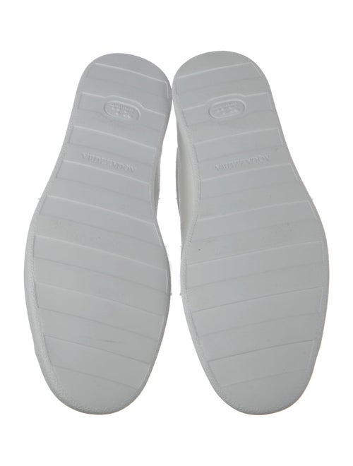 Aquazzura Leather Floral Print Sneakers