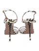 Aquazzura Leather Animal Print Slingback Sandals