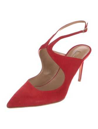 Aquazzura Suede Slingback Pumps