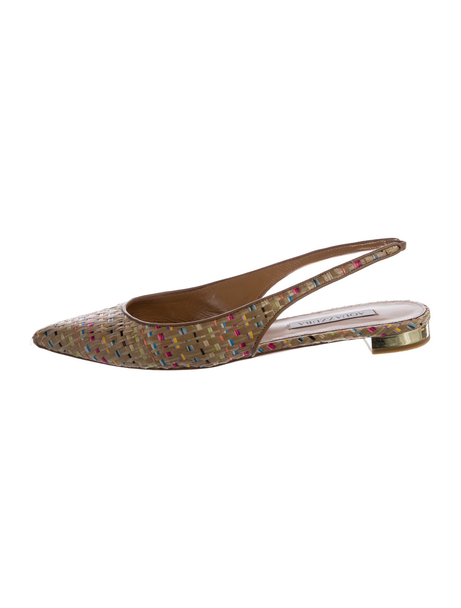 Aquazzura Patterned Slingback Flats