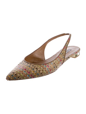 Aquazzura Patterned Slingback Flats