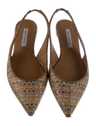 Aquazzura Patterned Slingback Flats