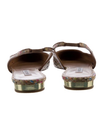 Aquazzura Patterned Slingback Flats