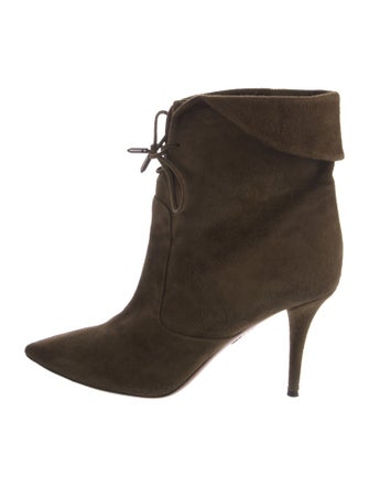 Aquazzura Suede Lace-Up Boots