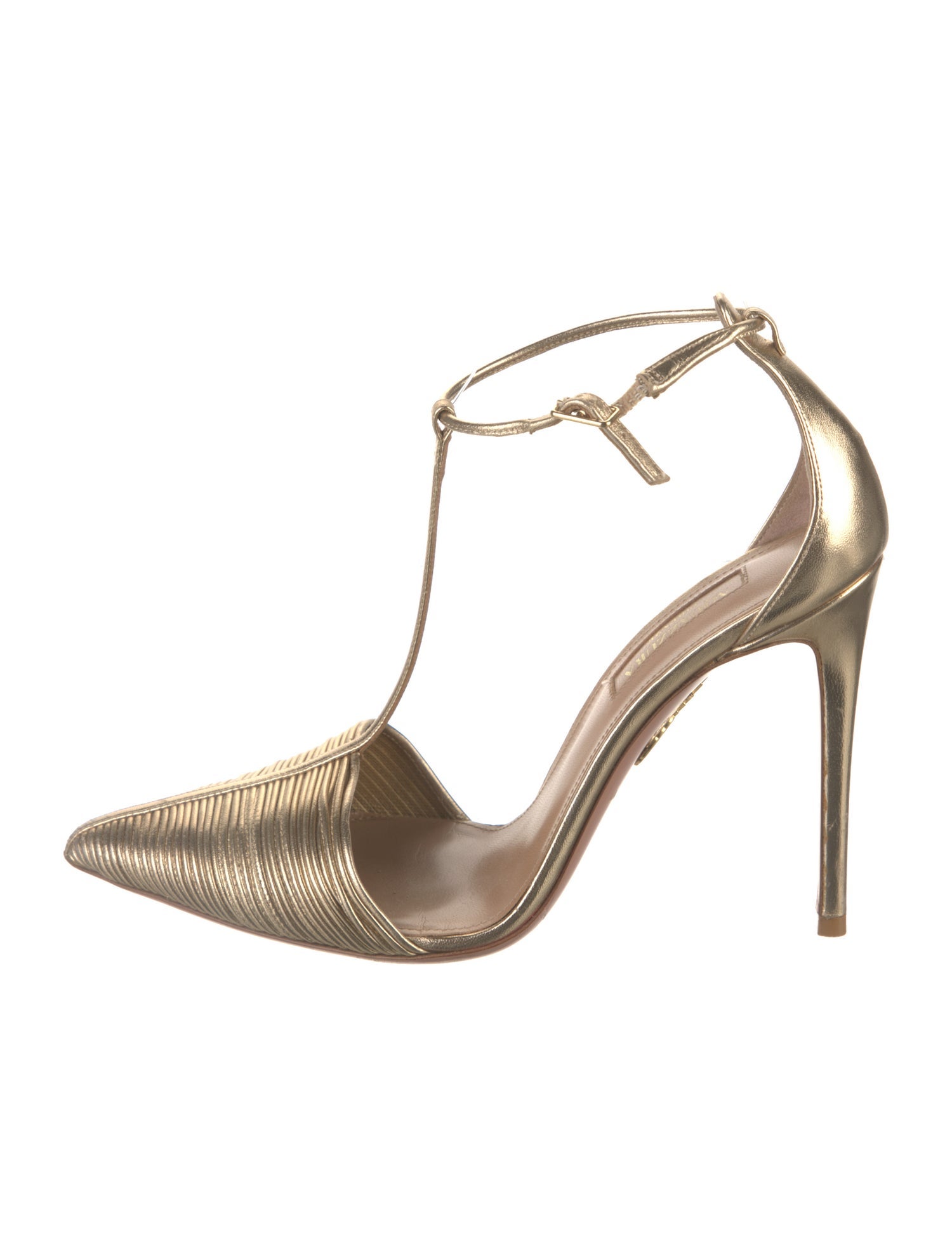 Aquazzura Leather T-Strap Pumps