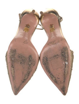 Aquazzura Leather T-Strap Pumps