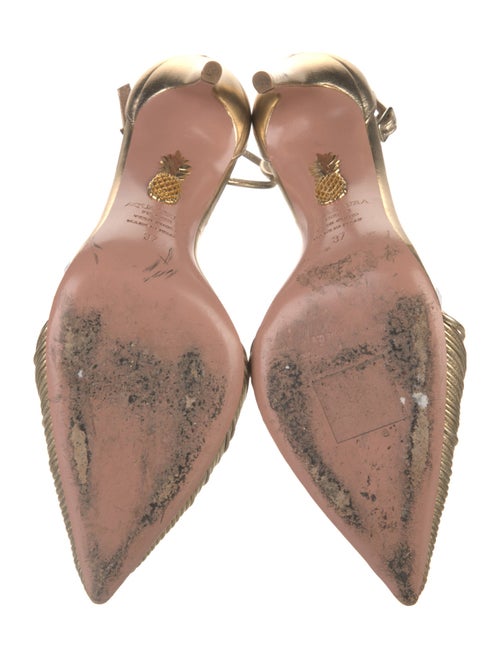 Aquazzura Leather T-Strap Pumps