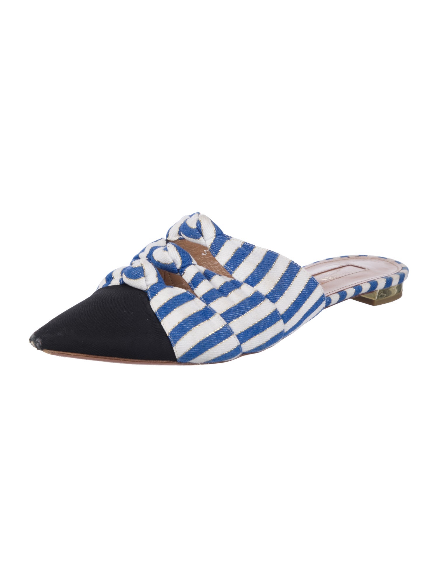 Aquazzura Striped Mules