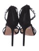 Aquazzura Leather Crystal Embellishments Sandals