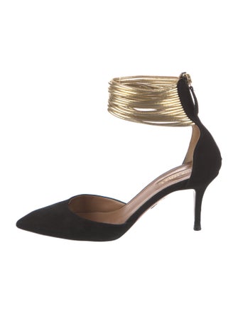 Aquazzura Suede D'Orsay Pumps