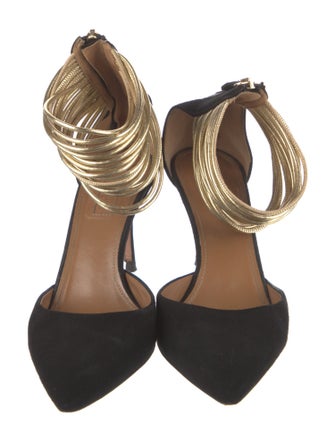 Aquazzura Suede D'Orsay Pumps