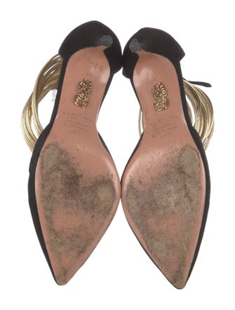 Aquazzura Suede D'Orsay Pumps