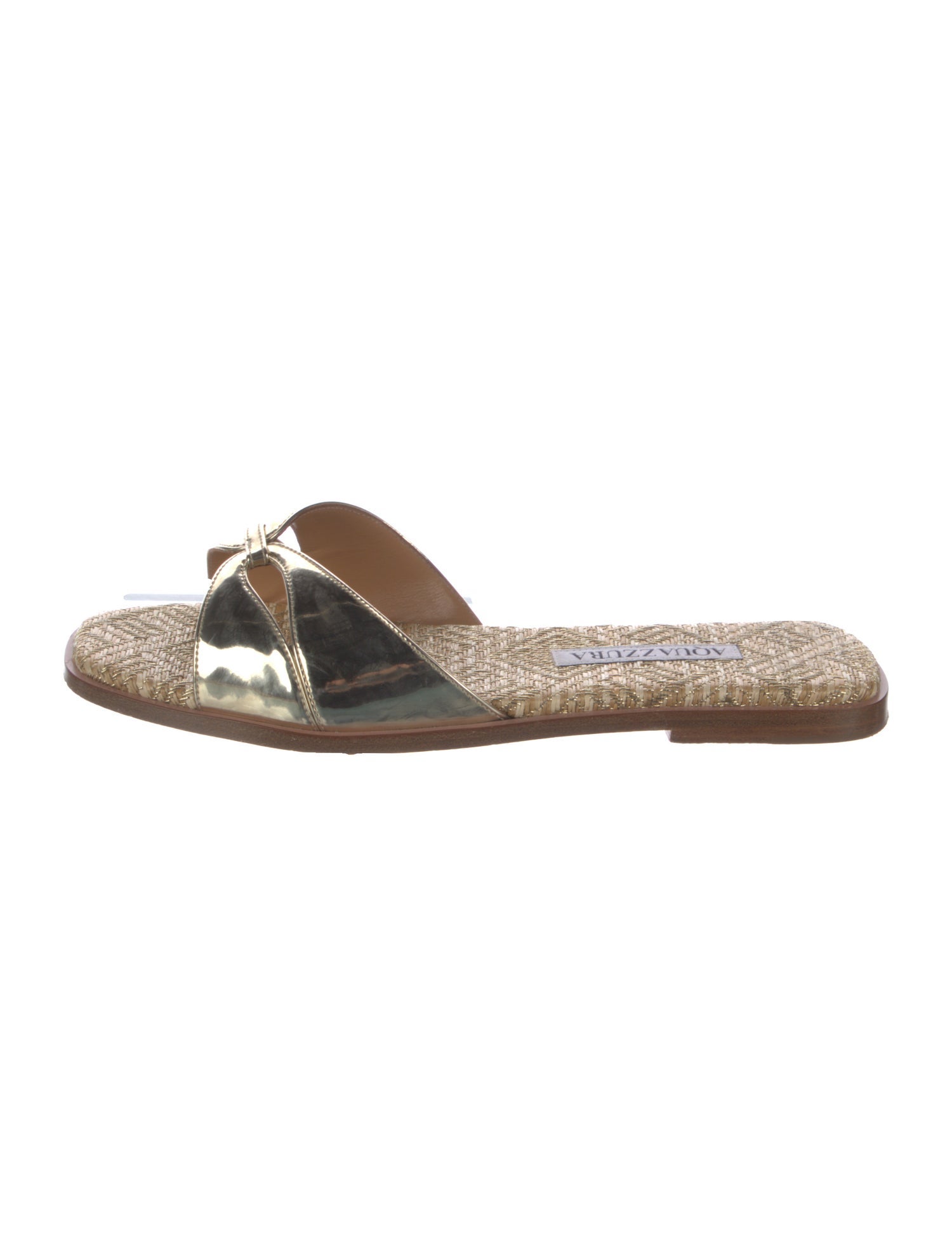 Aquazzura Leather Slides
