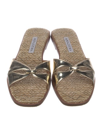 Aquazzura Leather Slides