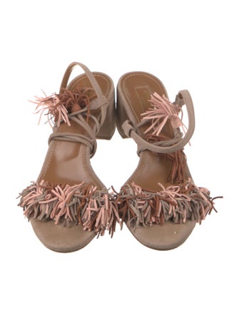 Aquazzura Suede Patterned Sandals