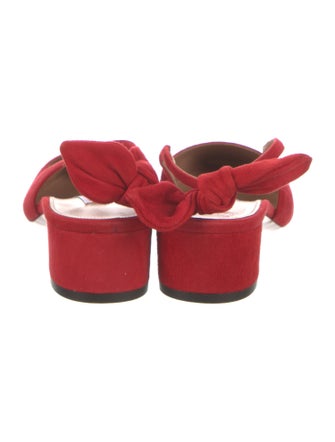 Aquazzura Suede Leather Trim Embellishment Slingback Pumps