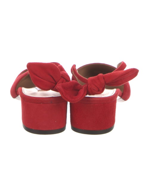 Aquazzura Suede Leather Trim Embellishment Slingback Pumps