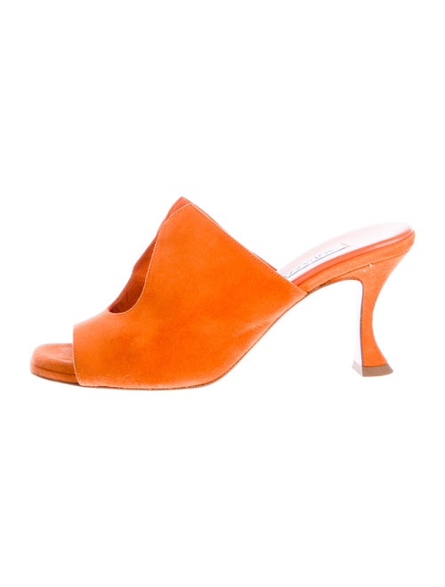 Aquazzura Suede Slides