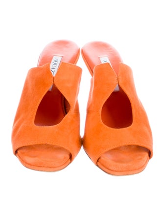 Aquazzura Suede Slides