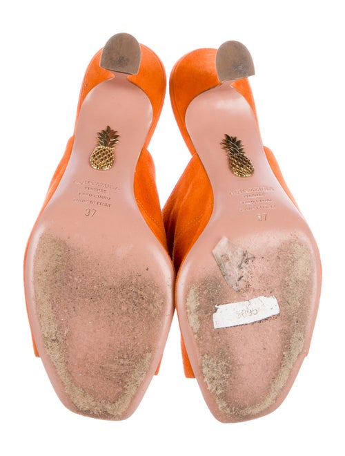 Aquazzura Suede Slides