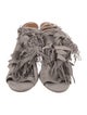 Aquazzura Suede Braided Accents Sandals