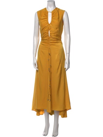 Aquazzura V-Neck Long Dress