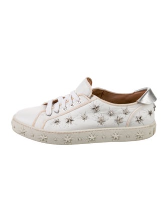 Aquazzura Leather Studded Accents Sneakers