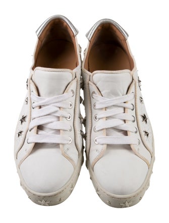 Aquazzura Leather Studded Accents Sneakers