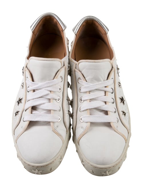 Aquazzura Leather Studded Accents Sneakers