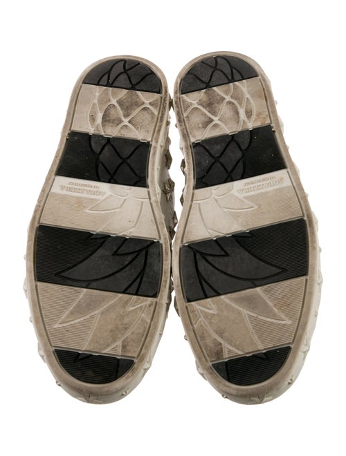 Aquazzura Leather Studded Accents Sneakers