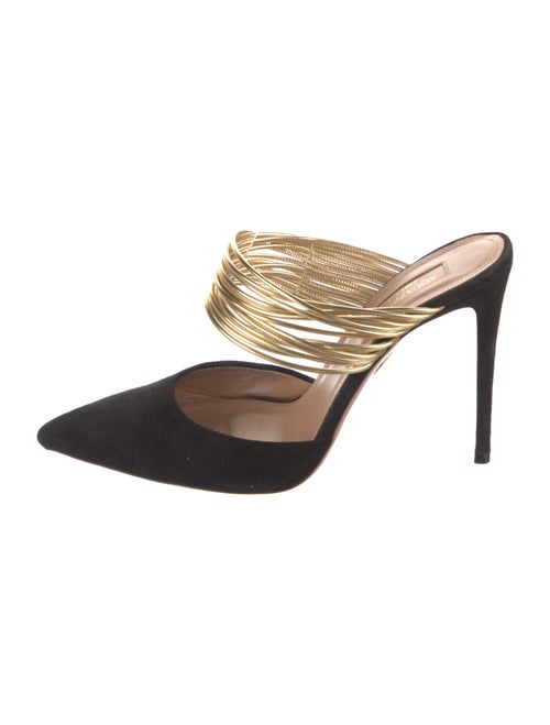Aquazzura Suede Mules
