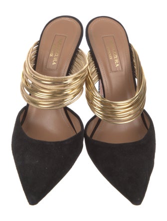 Aquazzura Suede Mules